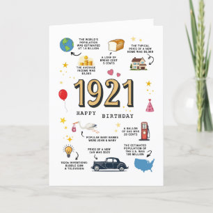 1921 Verjaardag Kaart voor opa