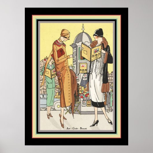 1922 Art Deco Mode Illustratie Poster (Voorkant)