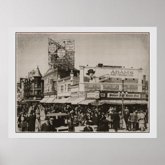  1922 Atlantic City Boardwalk Foto Poster (Voorkant)
