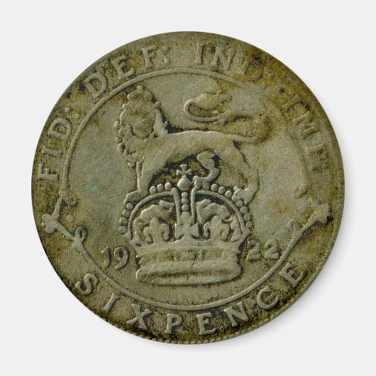 1922 Britse sixpence magneet (Voorkant)