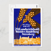 1922 Landbouwtentoonstelling van Neurenberg Briefkaart (Voorkant / Achterkant)