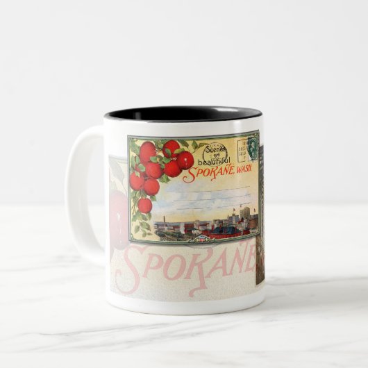 1922 LAVE-POCHE. POSTCARD Mug de café à deux tons (Devant gauche)