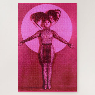 1922 oddball film star get-up - roze legpuzzel