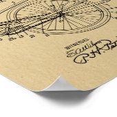 1922 pedaalvormig ontwerp voor fietspatroon — Kun Poster (Hoek)