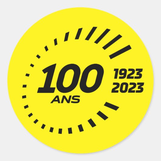 1923-2023 Racing Centenary Le Mans 24 uur GT7 Ronde Sticker (Voorkant)