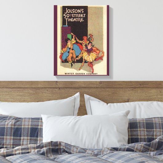 1923 Al Jolson's theaterbedekking Canvas Afdruk (Insitu (Slaapkamer))