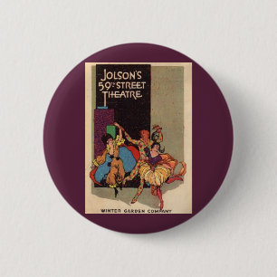 1923 Al Jolson's theaterbedekking Ronde Button 5,7 Cm
