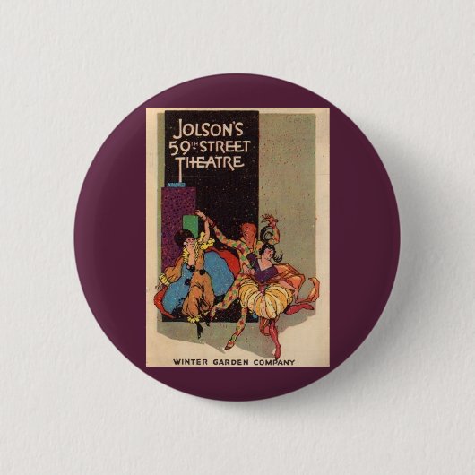 1923 Al Jolson's theaterbedekking Ronde Button 5,7 Cm (Voorkant)