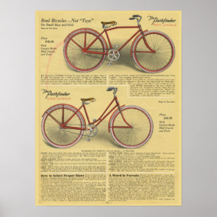 1923  boys Pathfinder-fiets en art-Poster Poster