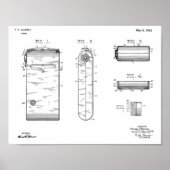 1923 Compact camera Patent Art Drawing Print (Voorkant)