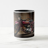 1923 Grote Motorrijwiel Mok Indische Big Chief (Midden)