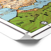 1923 Kaart van Europa Poster (Hoek)