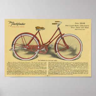 1923  Pathfinder-fiets en -Poster Poster