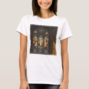 1923 Poster van een kerk met Glazen in lood raam. T-shirt