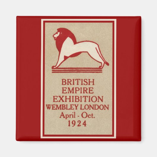 1924 British Empire Exhibition Poster Magneet (Voorkant)
