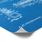 1924 Knife Kunsttekening Pistool Patent Poster (Hoek)