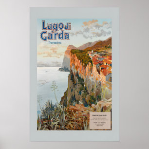 1924 Meer van Garda Italië Oude Stijl Italiaanse R Poster