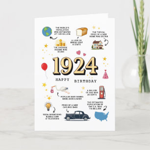 1924 Verjaardag Kaart voor opa