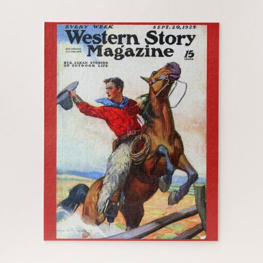 1924 Western magazijn cover Legpuzzel (Verticaal)