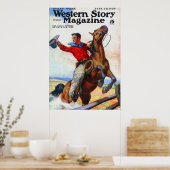1924 Western magazijn cover Poster (Keuken)