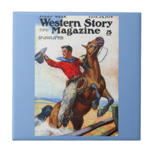 1924 Western magazijn cover Tegeltje