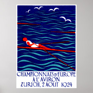 1924 Zurich Rowing Poster