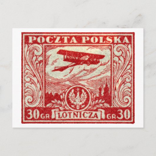 1925 30gr Poolse Airmail Stamp Briefkaart (Voorkant)