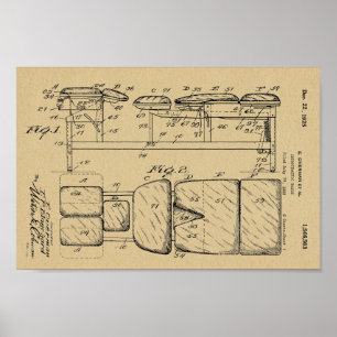 1925 Chiropractic Table Patent Art-afdrukken Poster
