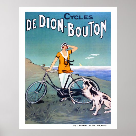 1925 Franse fietsadvertentie Poster (Voorkant)