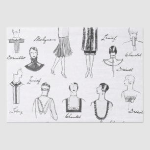 1925 Franse Modes Tissue Paper v. 2 Tissuepapier