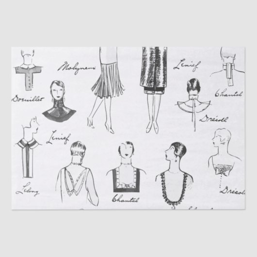 1925 Franse Modes Tissue Paper v. 2 Tissuepapier (Voorkant)