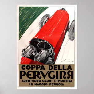 1925 Italië Coppa Della Perugina Automobile Race Poster