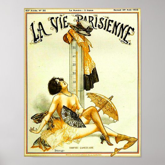 1925 La Vie Parisienne Frans Hoesje Poster (Voorkant)