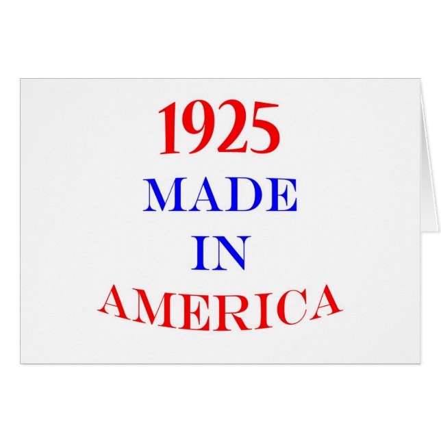 1925 Made in America (Voorkant Horizontaal)