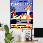 1925 Miami Travel Poster (Thuiskantoor)