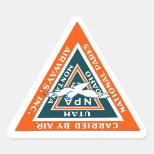 1925 National Parks Airways Driehoek Sticker
