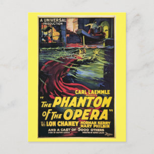 1925 Phantom of the Opera Advertisement Retro Briefkaart