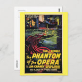 1925 Phantom of the Opera Advertisement Retro Briefkaart (Voorkant / Achterkant)
