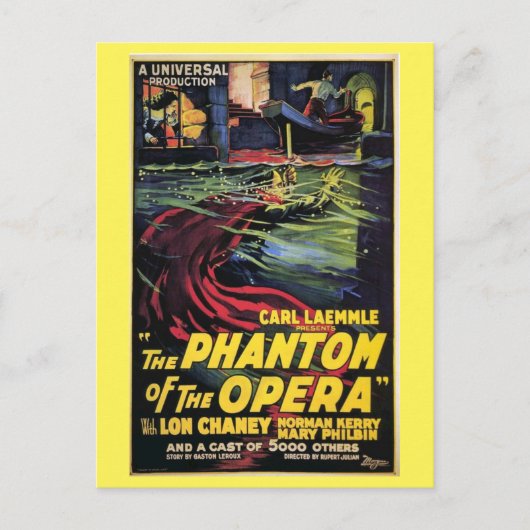 1925 Phantom of the Opera Advertisement Retro Briefkaart (Voorkant)
