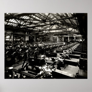 1925-testmodellen voor automatische motoren poster