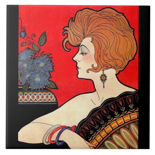 1925 vrouw tegeltje (Voorkant)
