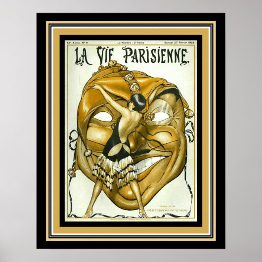 1926 Deco La Vie Parisienne Madrigal Poster (Voorkant)