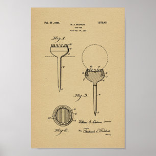 1926 Golf Ball T-shirt Patent Art Print