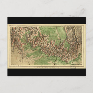 1926 Kaart van het Nationaal Park Arizona van Gran