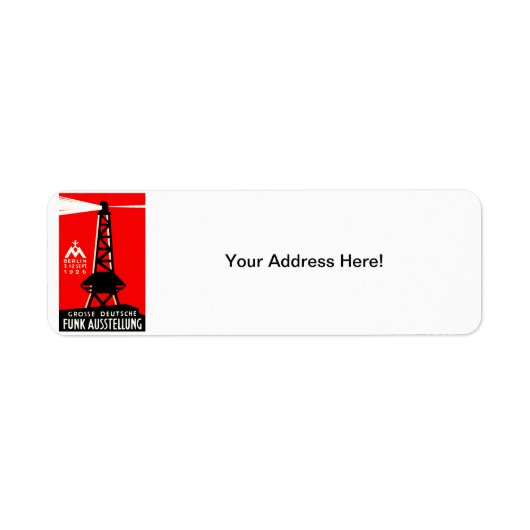 1926 Radio + Omroep Poster Etiket (Voorkant)