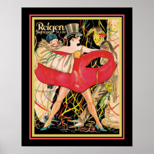 1927 Art Deco Reigen Cabaret Hoesje Poster