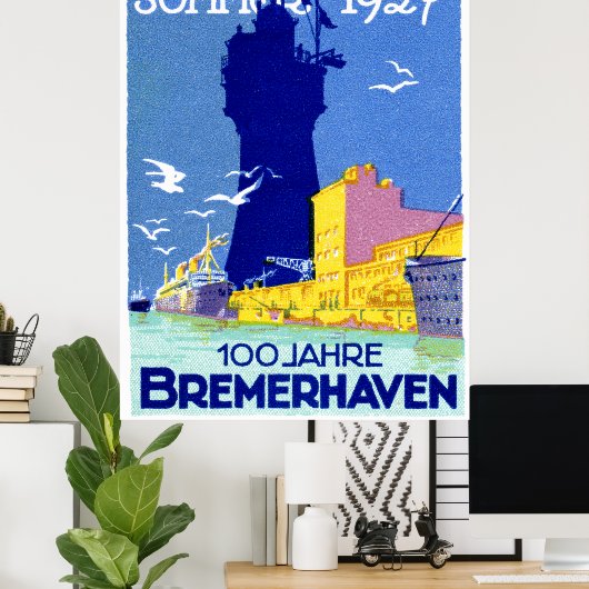 1927 Bremerhaven Duitsland Poster (Thuiskantoor)
