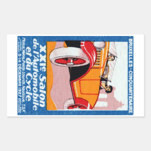 1927 Brussels Automotive Exposition Rechthoekige Sticker