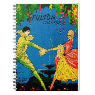 1927 Het Fulton Theater-programma dekt kunst Notitieboek