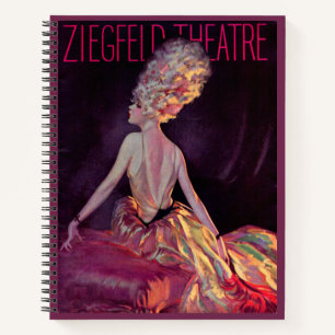 1927 Het Ziegfeld Theatre-programma omvat kunst Notitieboek